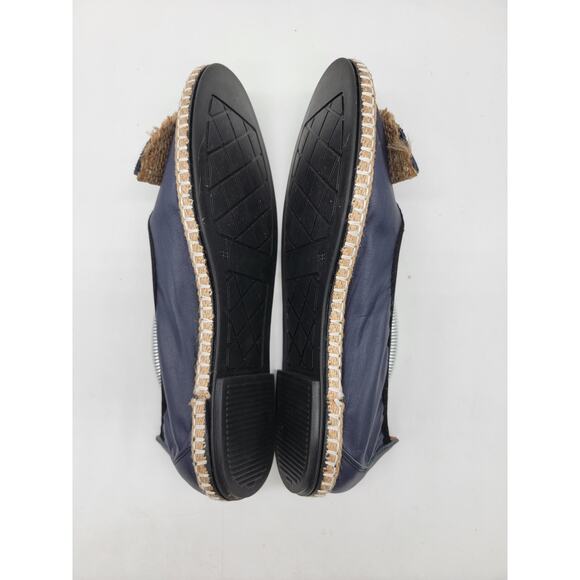 Duno Ricci Women Multicolor Beaded Fringe Espadrilles Loafers Flats Blue Size 38 - Picture 4 of 7